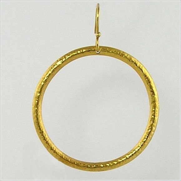 Jill Alberts Vermeil Hoop Earrings - Picture 2 of 3